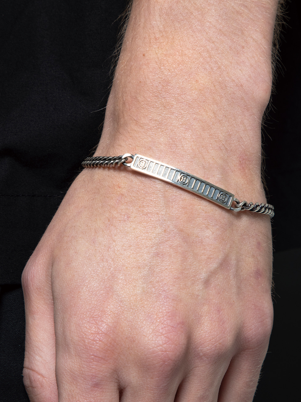 BA013 [Silver925] B pattern bracelet