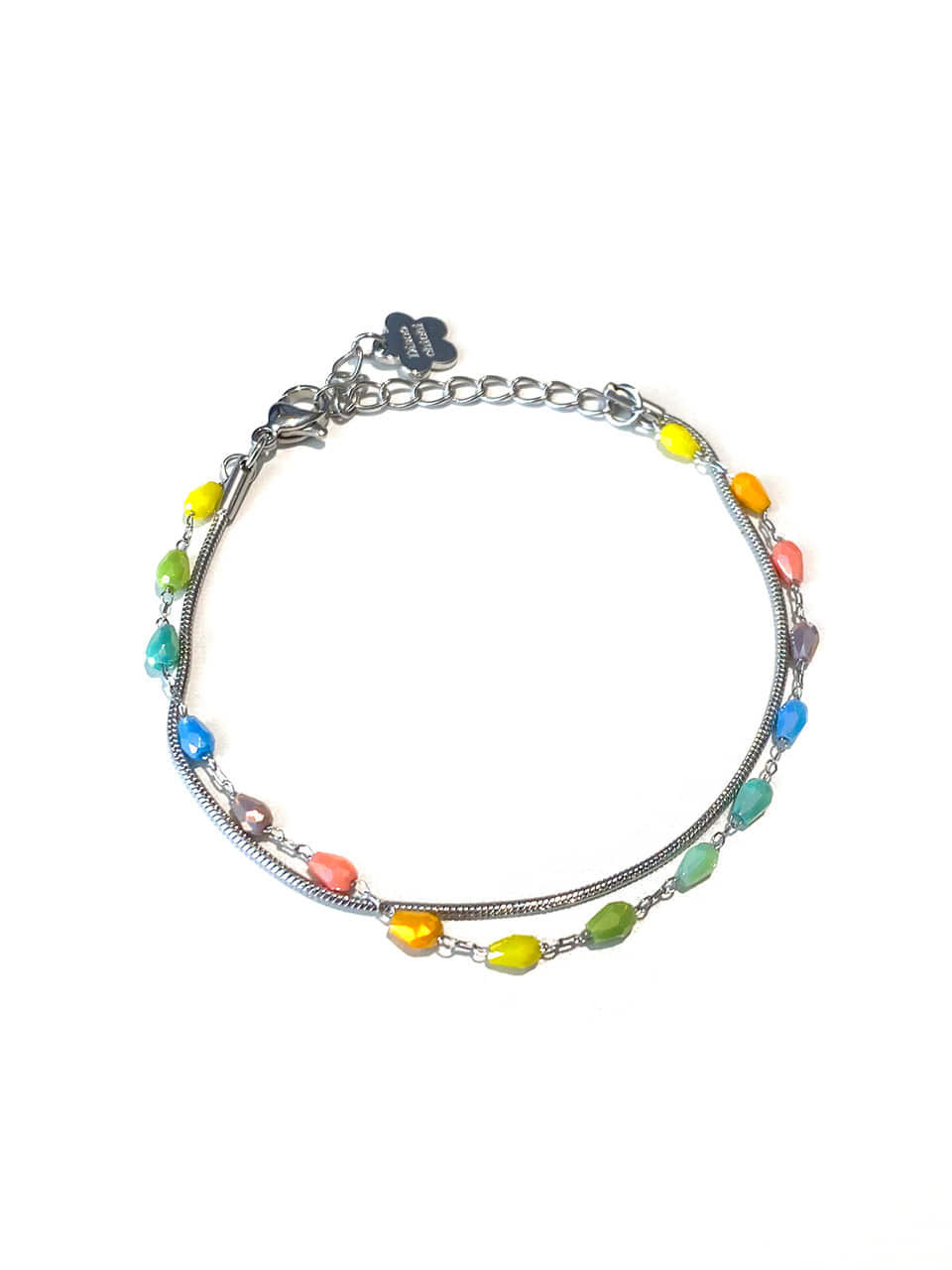 DV028 [Surgical steel] Colorful layered bracelet