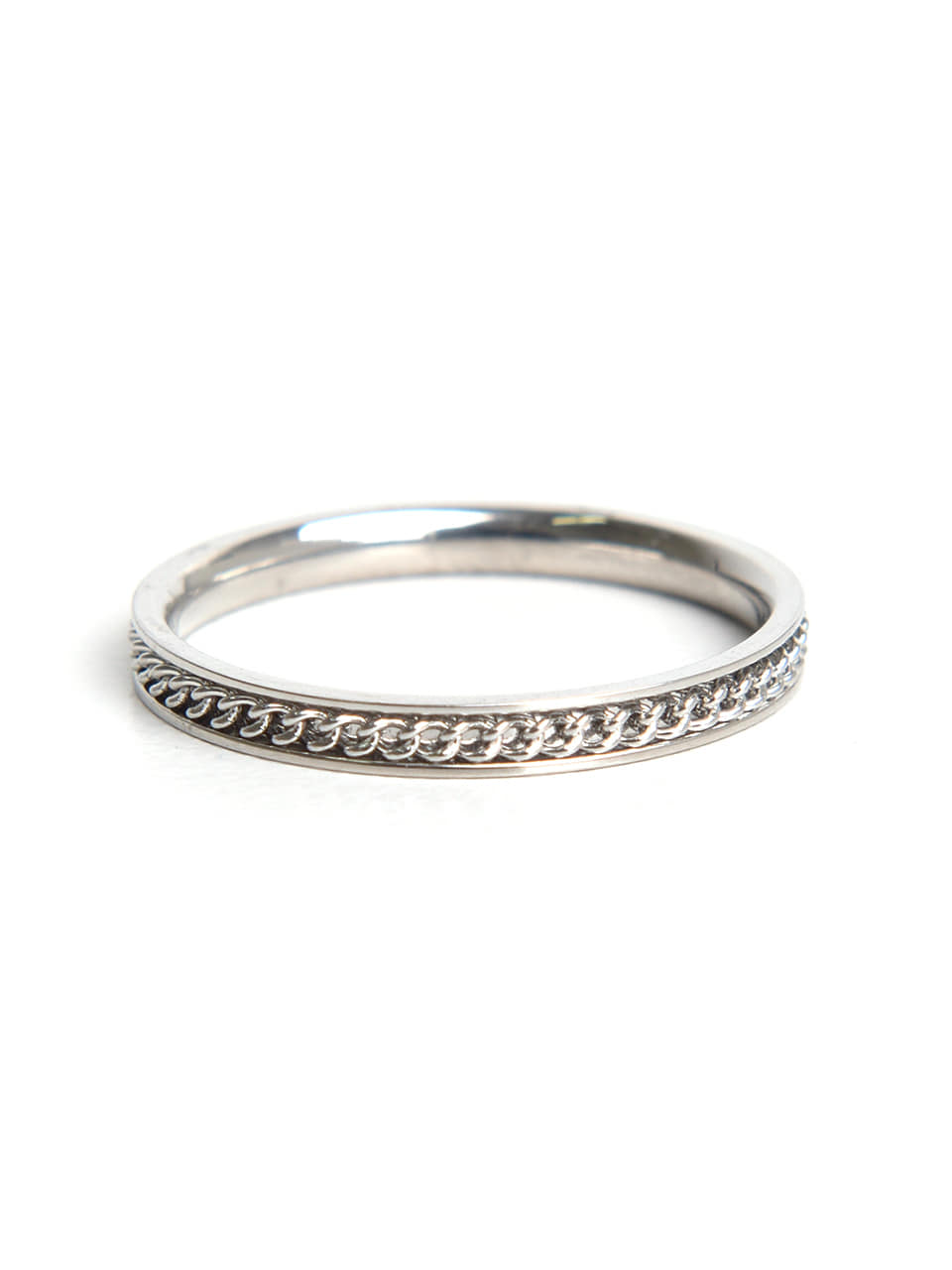 BAT406 [surgical steel]Thin chain Ring