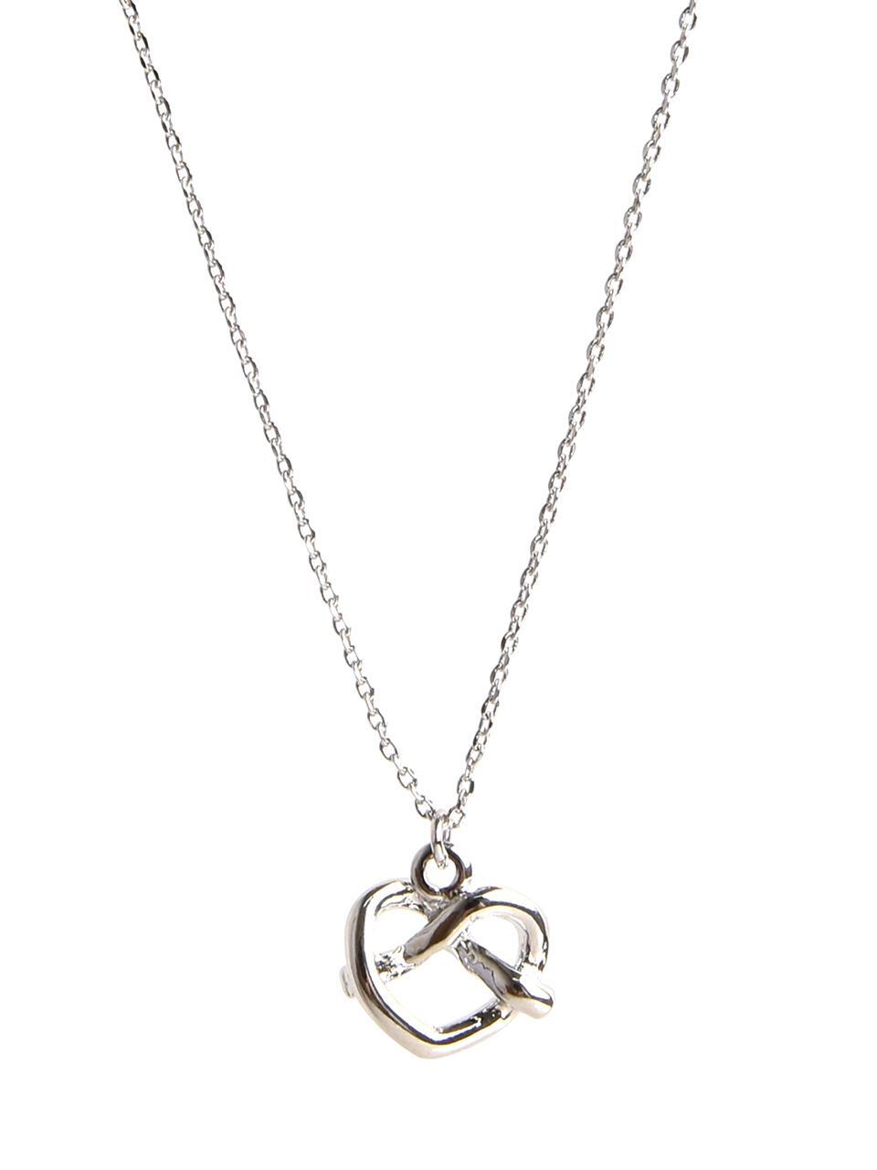 EET204 Sweet Pretzel heart necklace