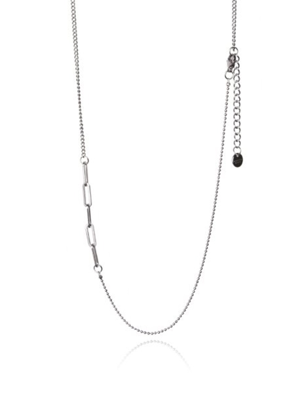 BA052 Unbalance chain necklace [Surgical steel]
