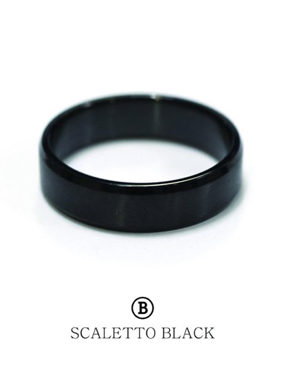 B058 [써지컬스틸] 블랙 엣지 폴리싱 반지