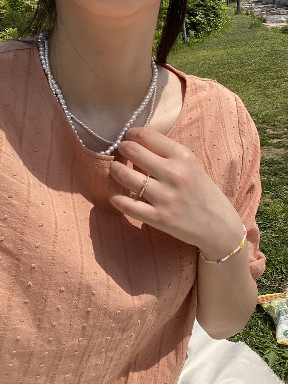 [서울스토어 단독][2SET] DS70 Layered necklace bracelet set