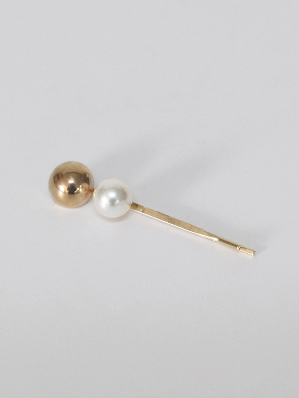 sl36_Gold pearl ball hairpin