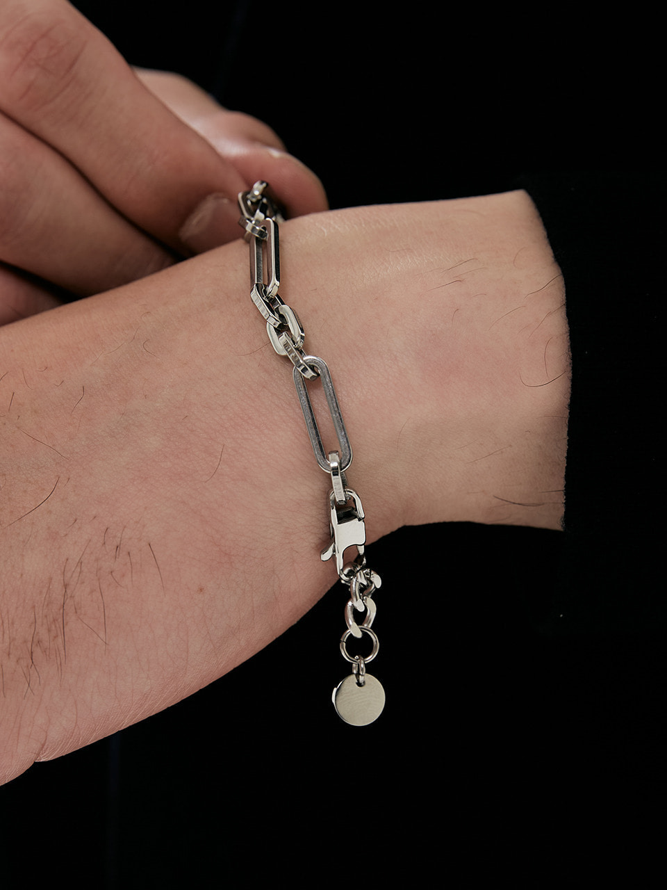 [빅톤 수빈 착용][써지컬스틸] CP_012 Link Oval Chain Bracelet