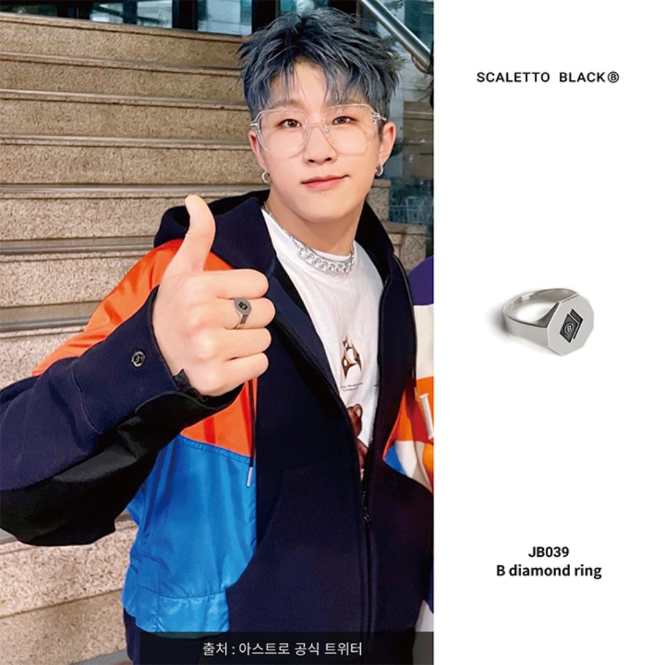 [아스트로 진진 착용] [Silver925] JB039 B diamond ring