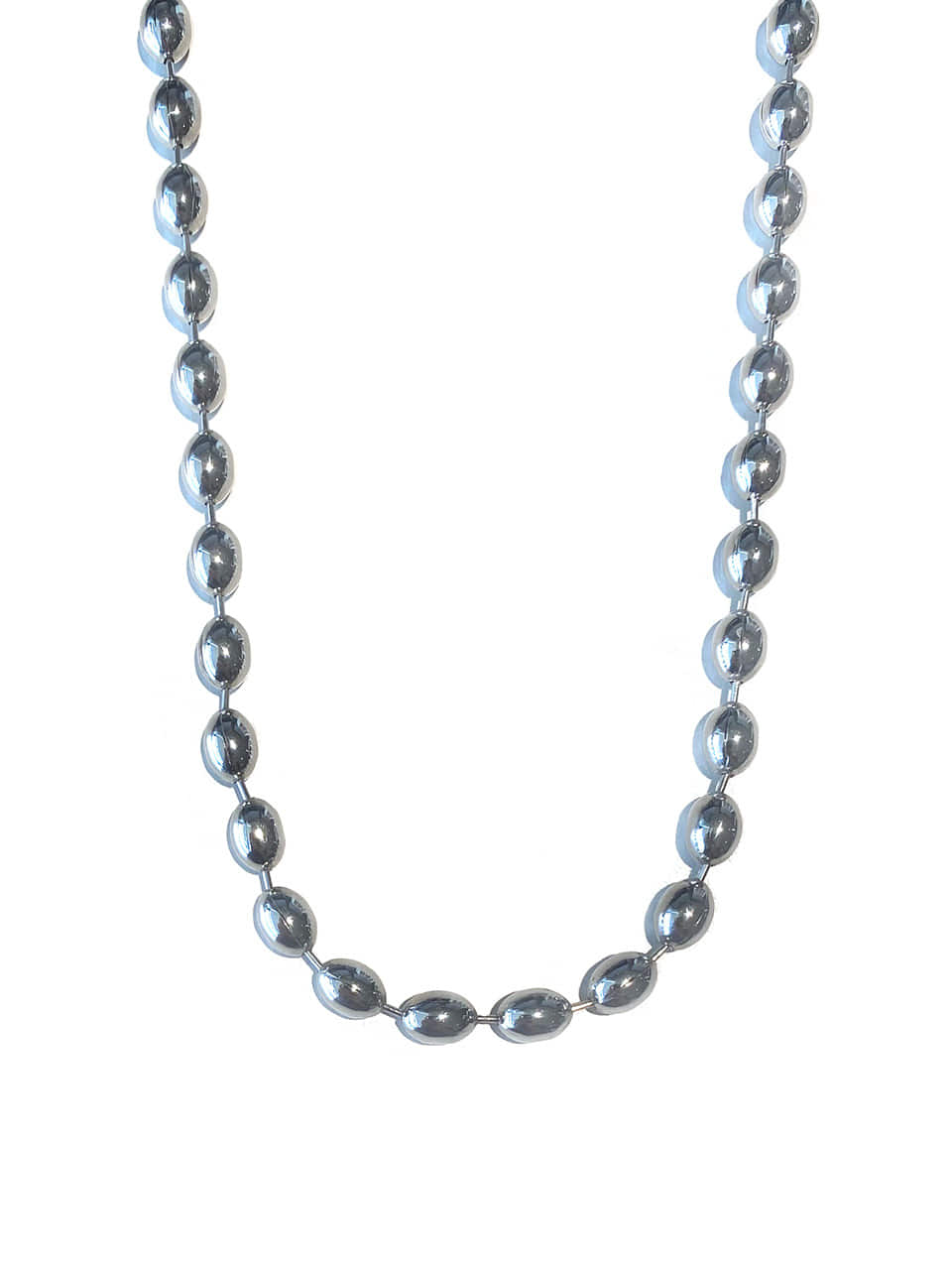 DV038 [Surgical steel] Oval necklace