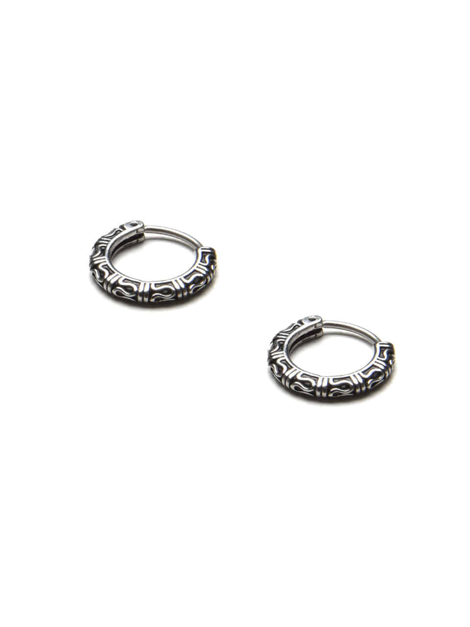 BA005 [Surgical steel] Antique pattern earrings
