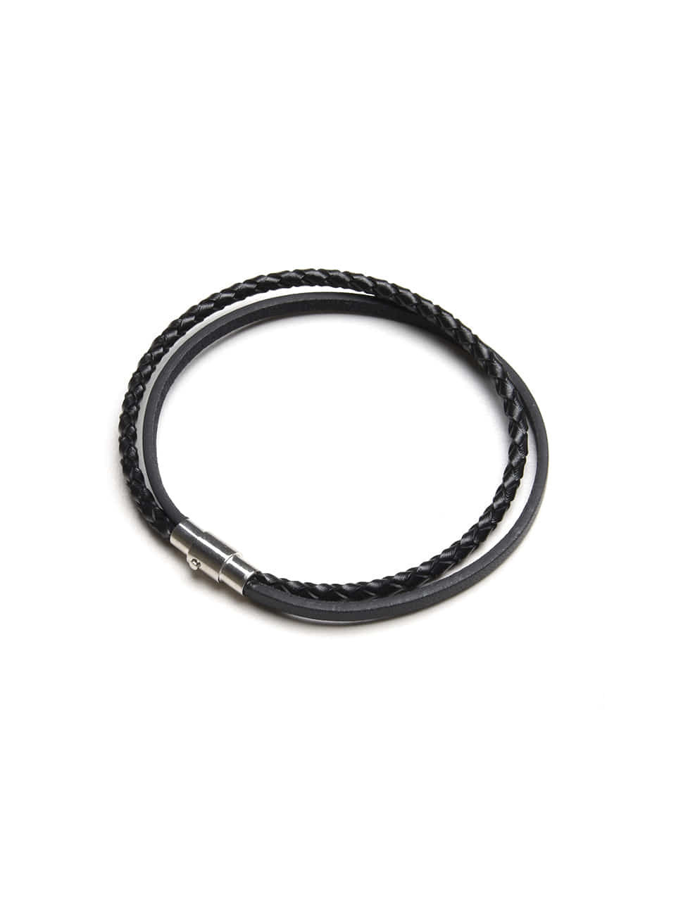 [문빈,김재중 착용] BA020 [Surgical steel] Layered leather bracelet