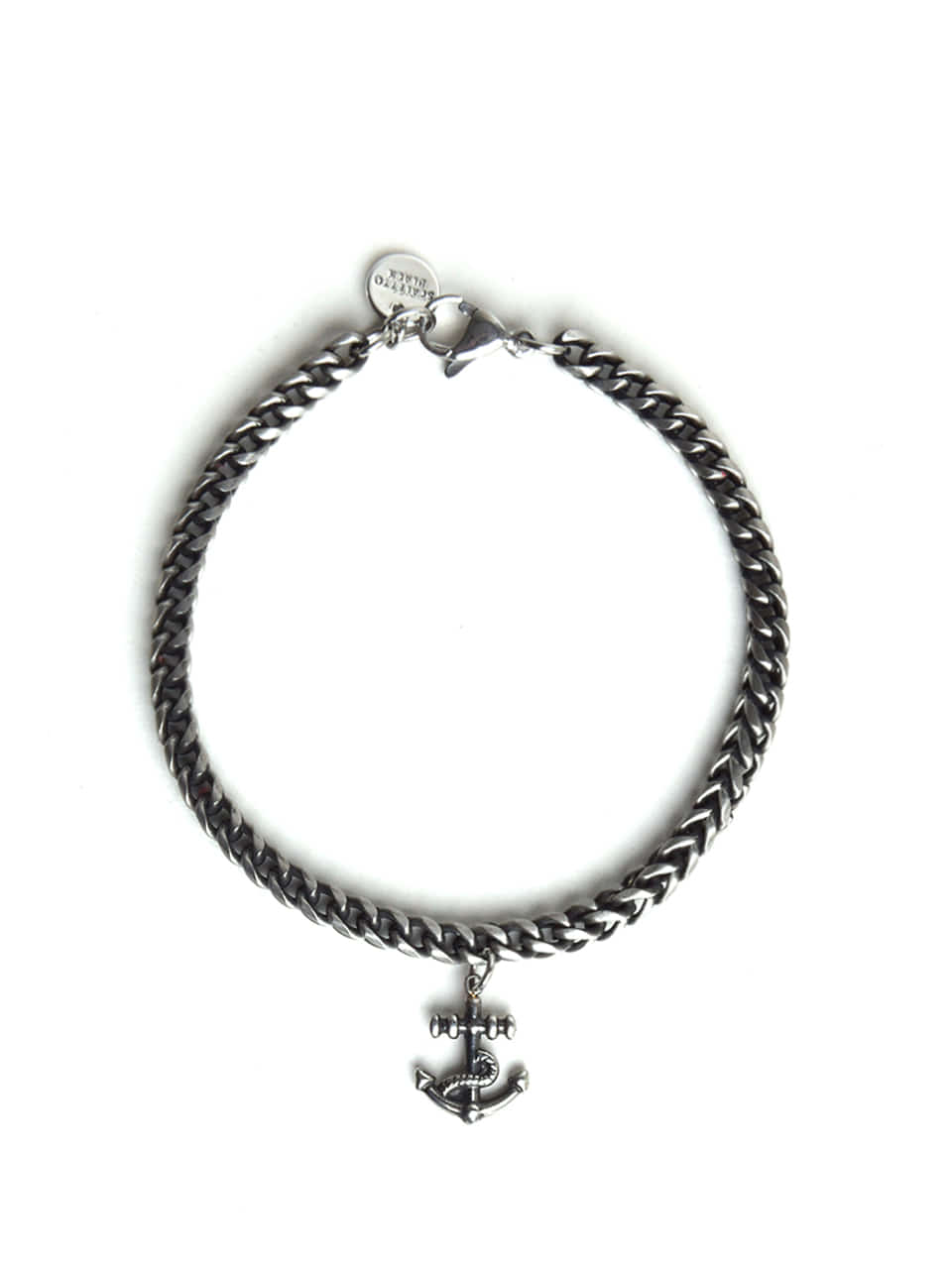 BAT302 [surgical steel chain]Vintage anchor point matte chain Bracelet