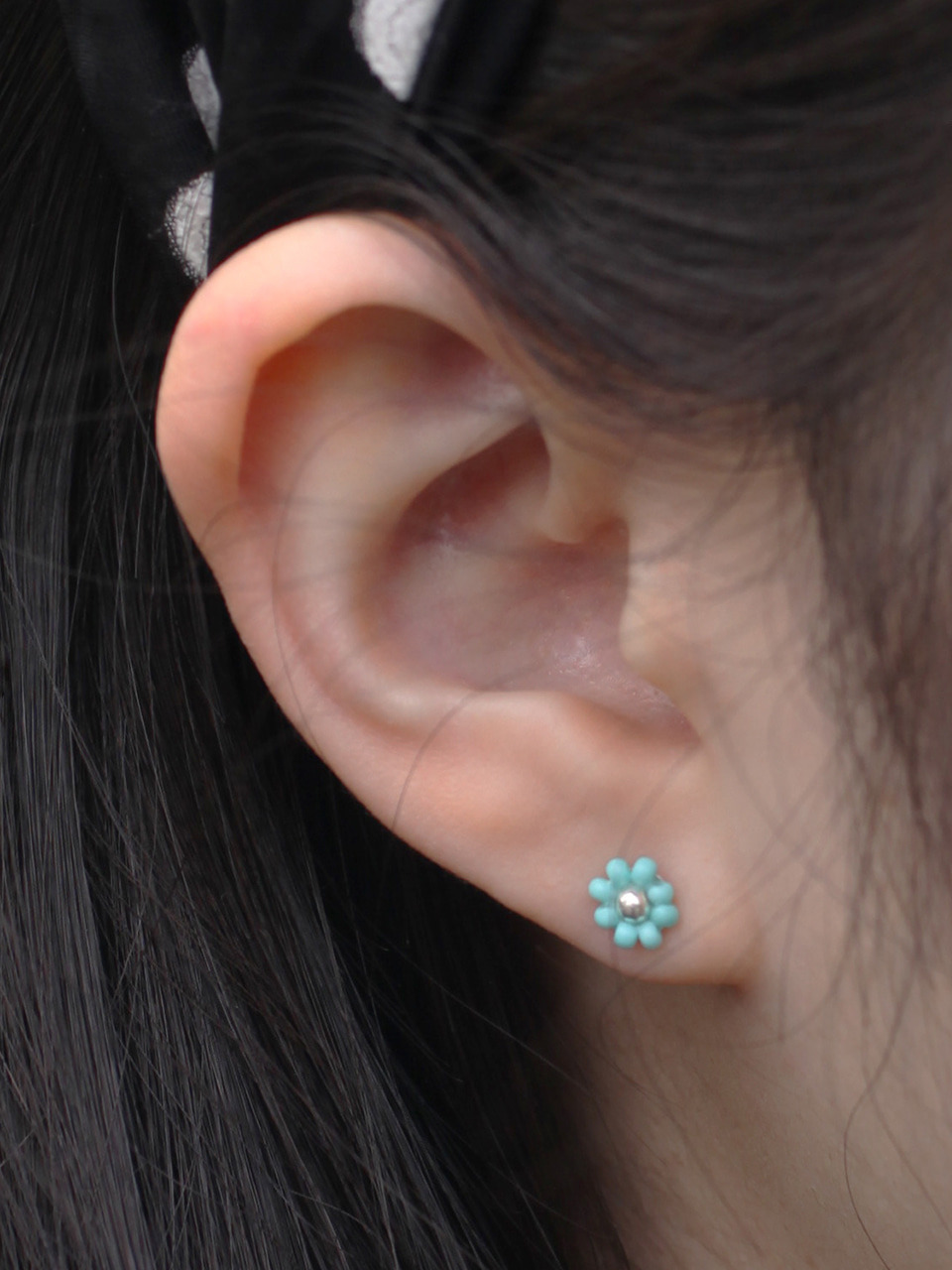 DS09 Color flower beads earring