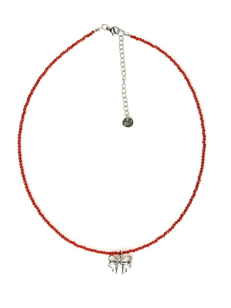 SDJ204 [surgical steel]Ribbon Cookie Beads Necklace