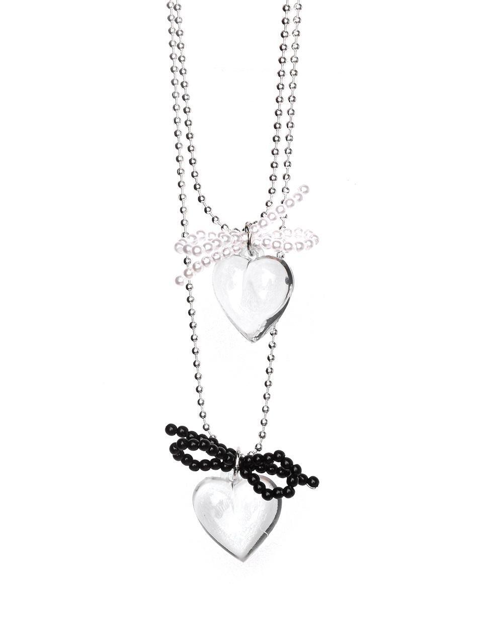 SDJ201 Pure Heart Ribbon Necklace