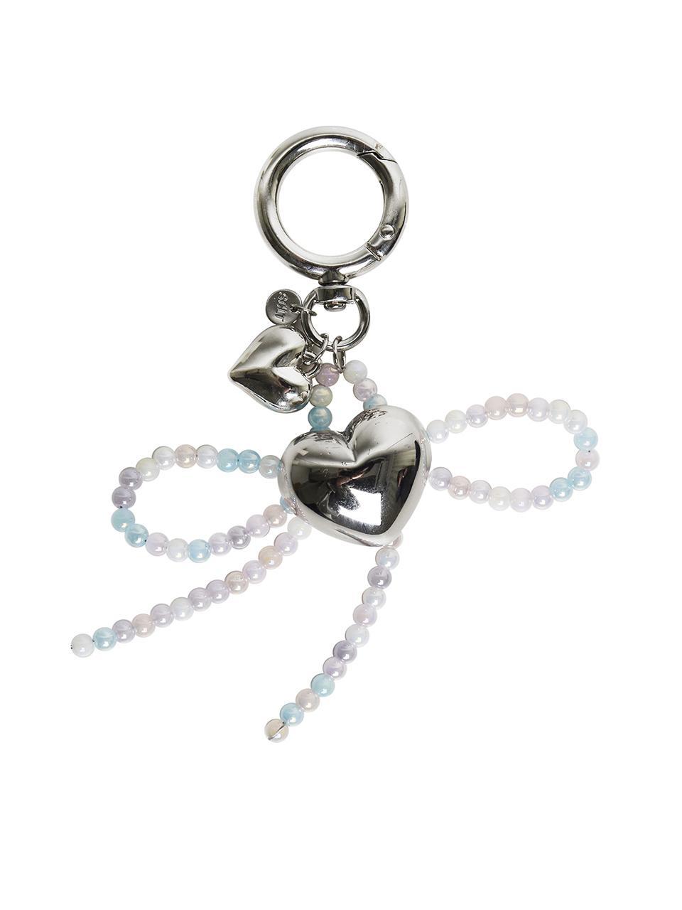 WIL602 Heart Color Bead Keyring