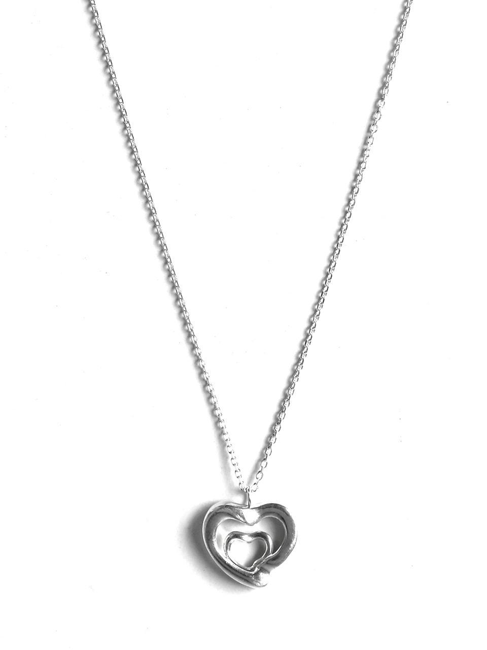 [Siver925] WE027 double heart necklace