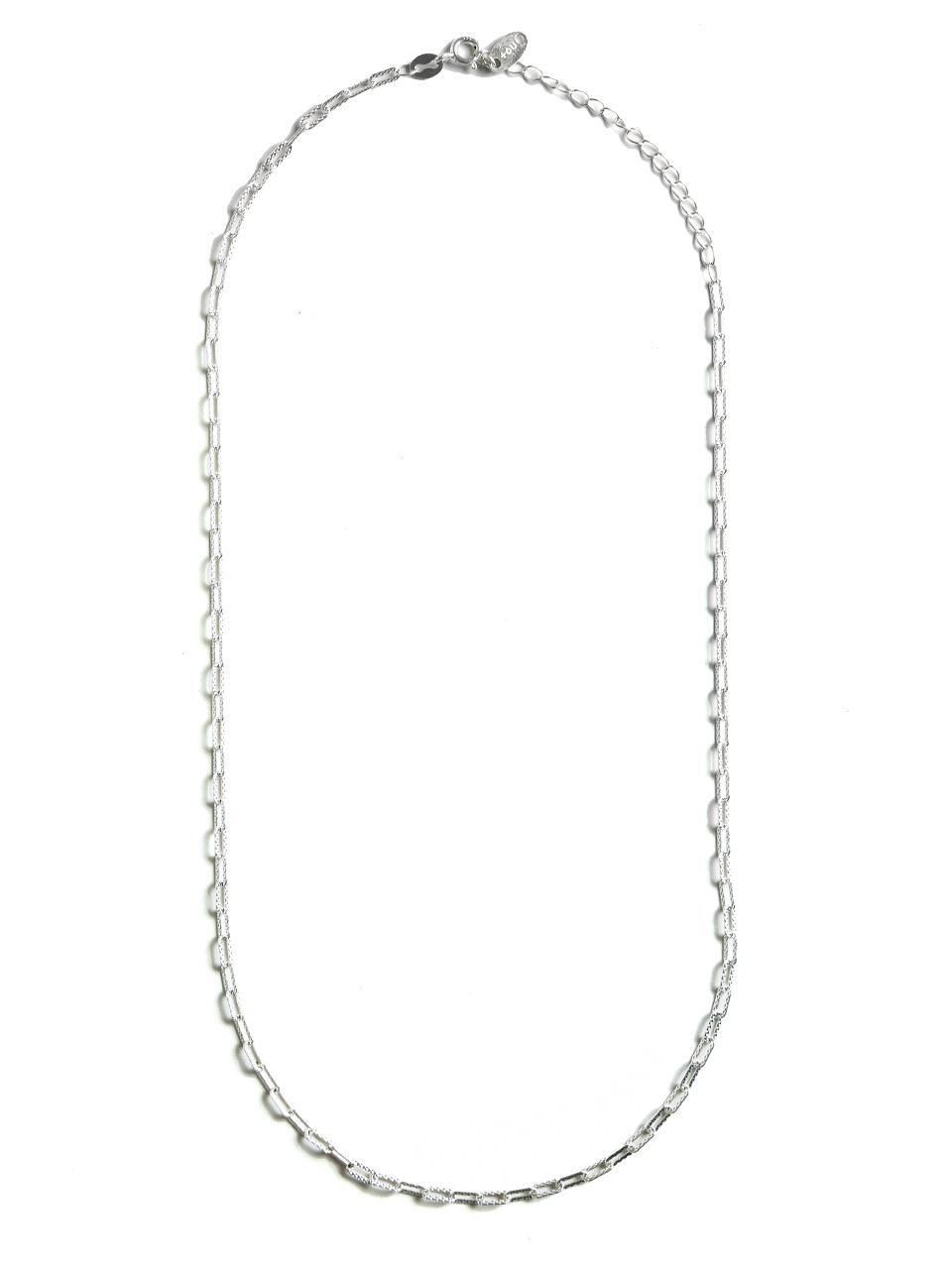 [Silver925] WE009 Textured link chain necklace