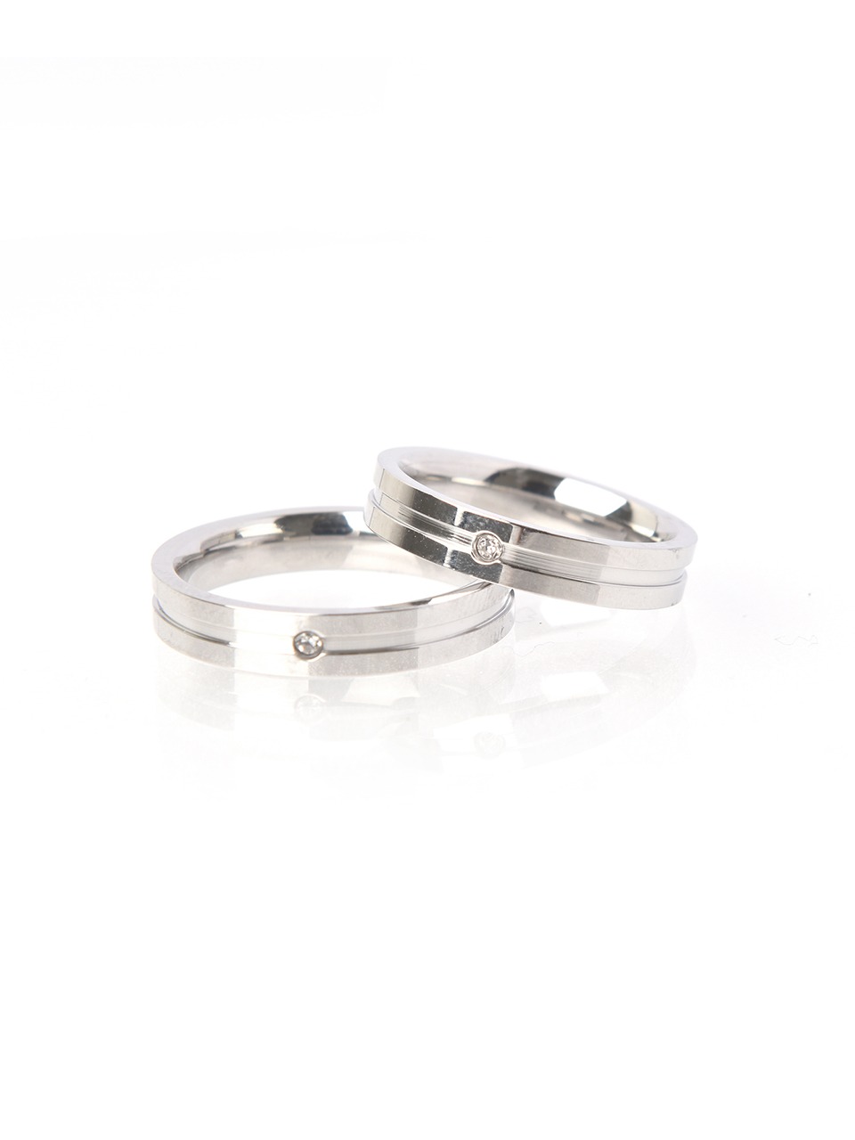 SDJ403 One Point Classic Ring [Couple][Surgical Steel]