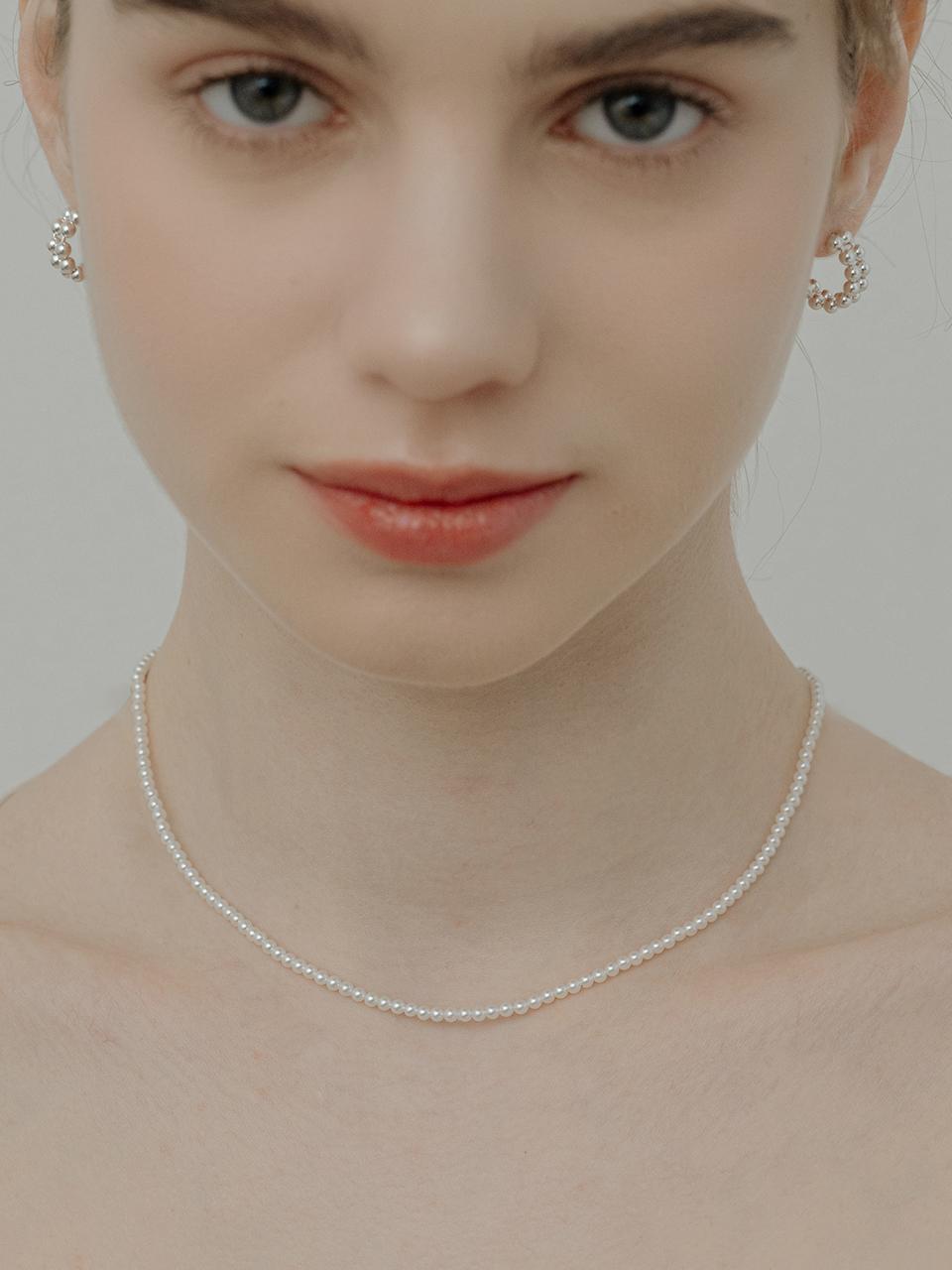 [Silver925] WE014 Mini pearl necklace