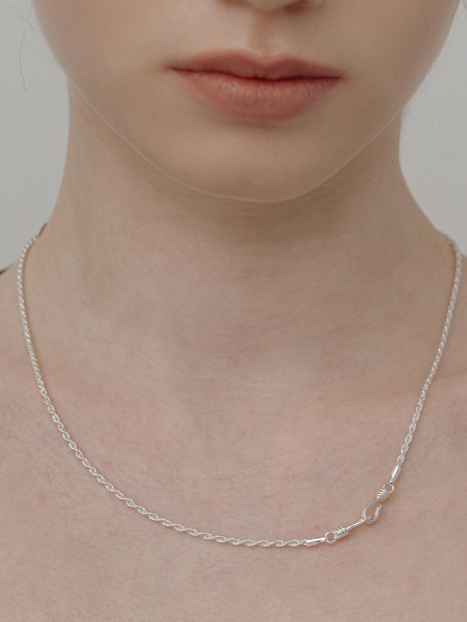 [Silver925] WE013 Rope chain silver necklace